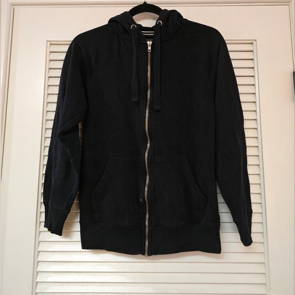 Designed By F&F - Black Zipper-Up Hoodie Sweater With Pockets